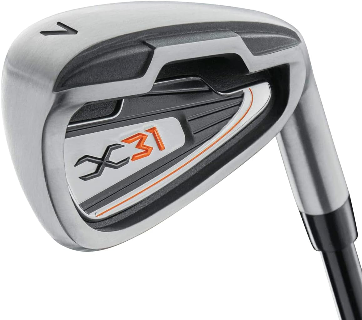 Golf 2019 Mens X31 Complete Steel Shaft Package Set Stand Bag - RH Steel Stand Bag Black/Grey/Orange