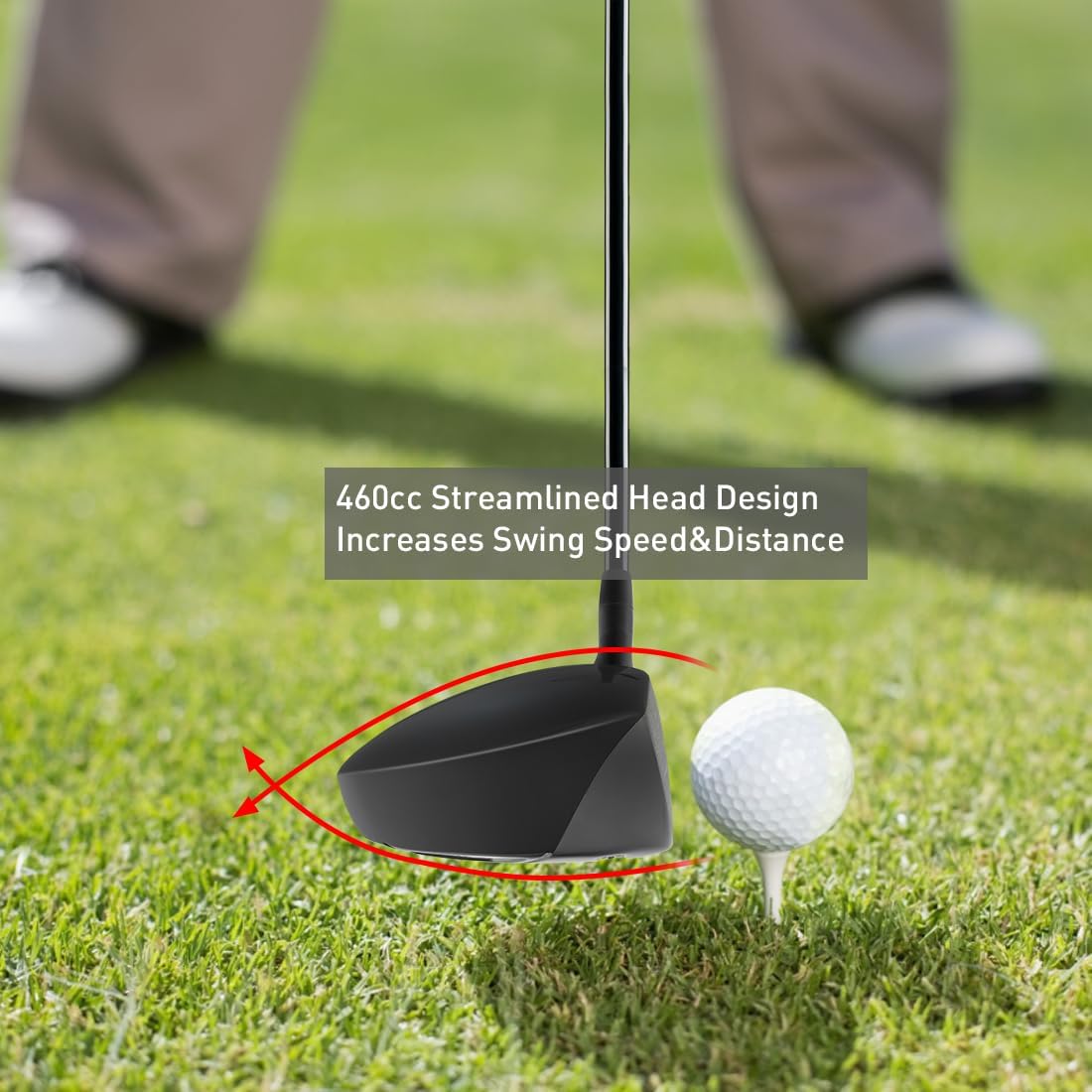 Titanium Golf Driver for Men 460CC Right Handed, Premium Cup Face Design Maximize Ball Distance