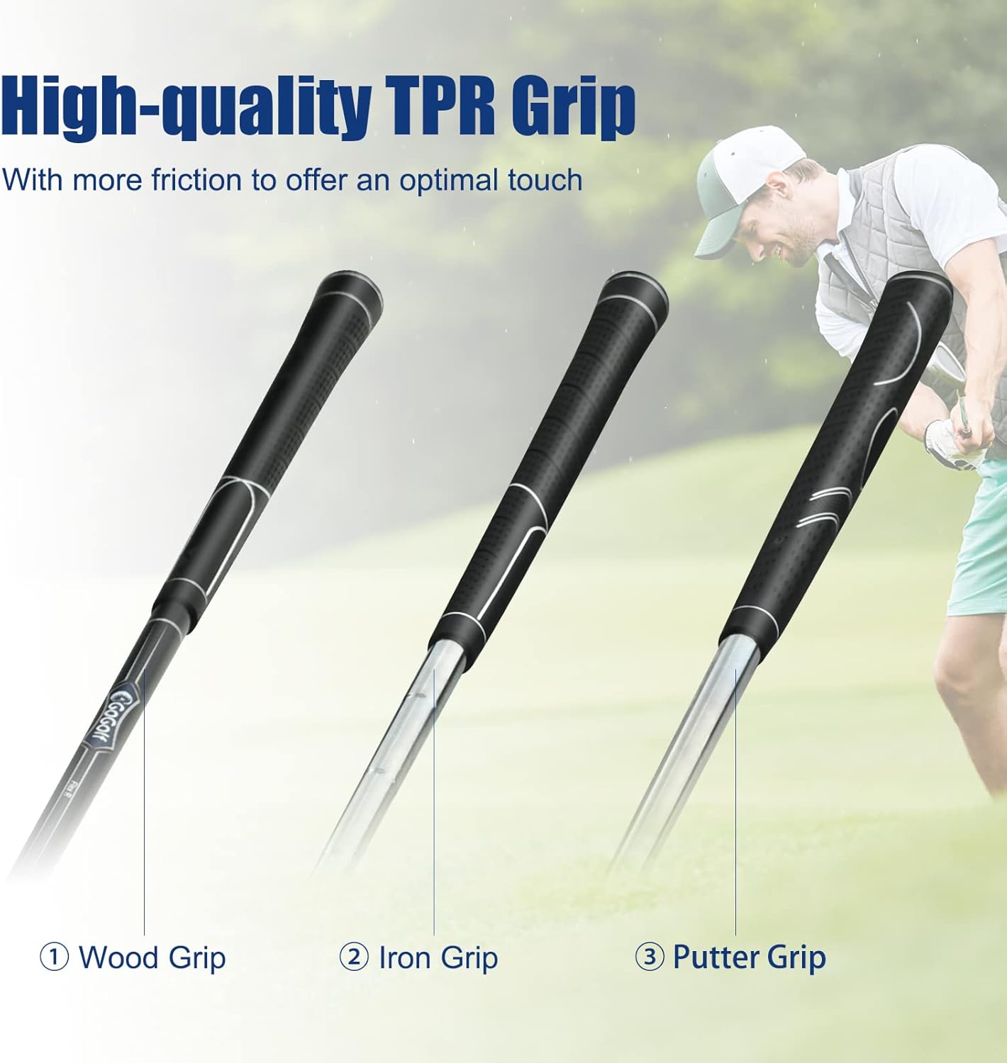 Golf Club Set, Complete Right Handed Golf Clubs Set with 460Cc Alloy Driver, 3# Fairway Wood, 4# Hybrid, 6#, 7#, 8#, 9# & P# Irons, Free Putter and Stand Bag, Adult Golf Package Sets