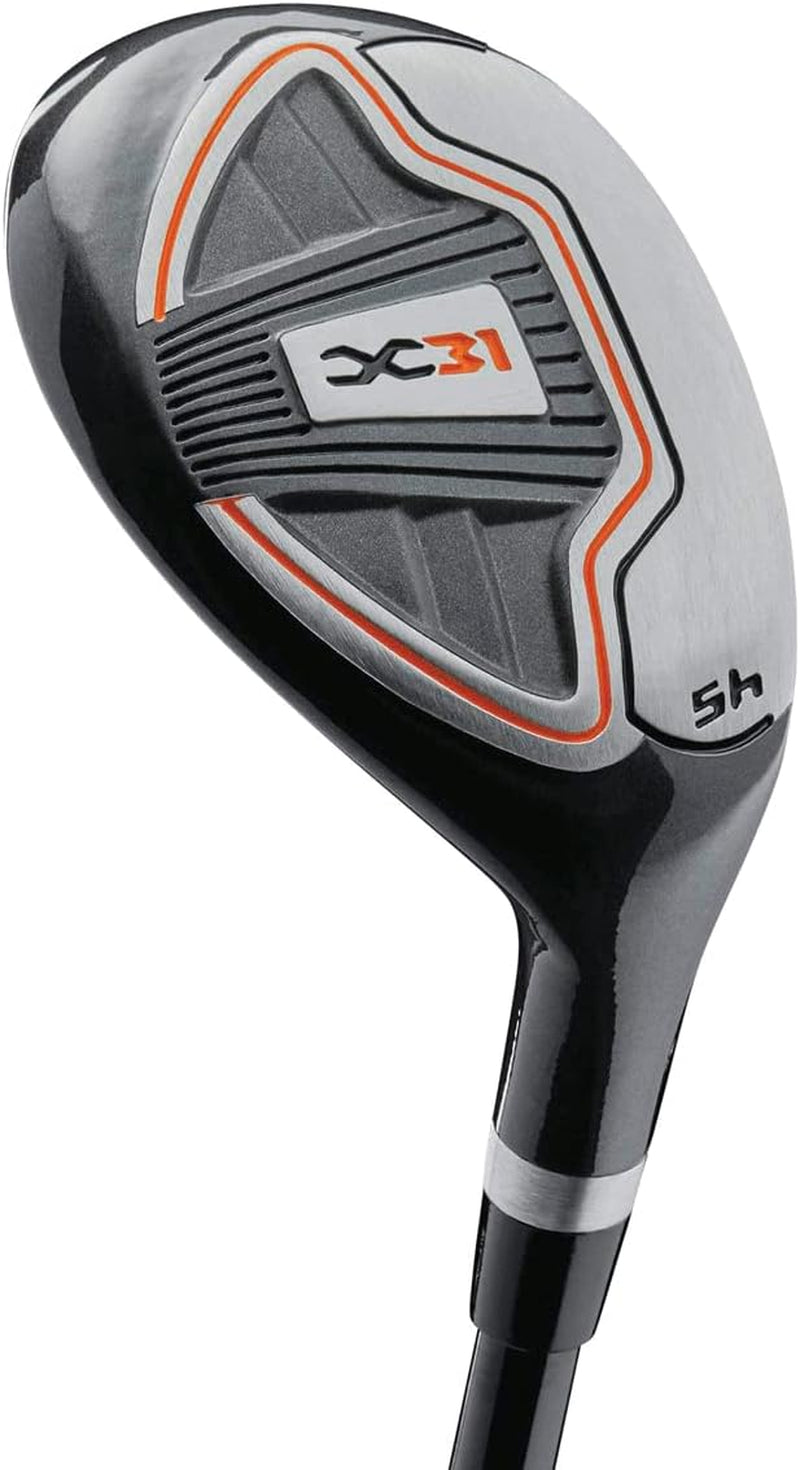 Golf 2019 Mens X31 Complete Steel Shaft Package Set Stand Bag - RH Steel Stand Bag Black/Grey/Orange