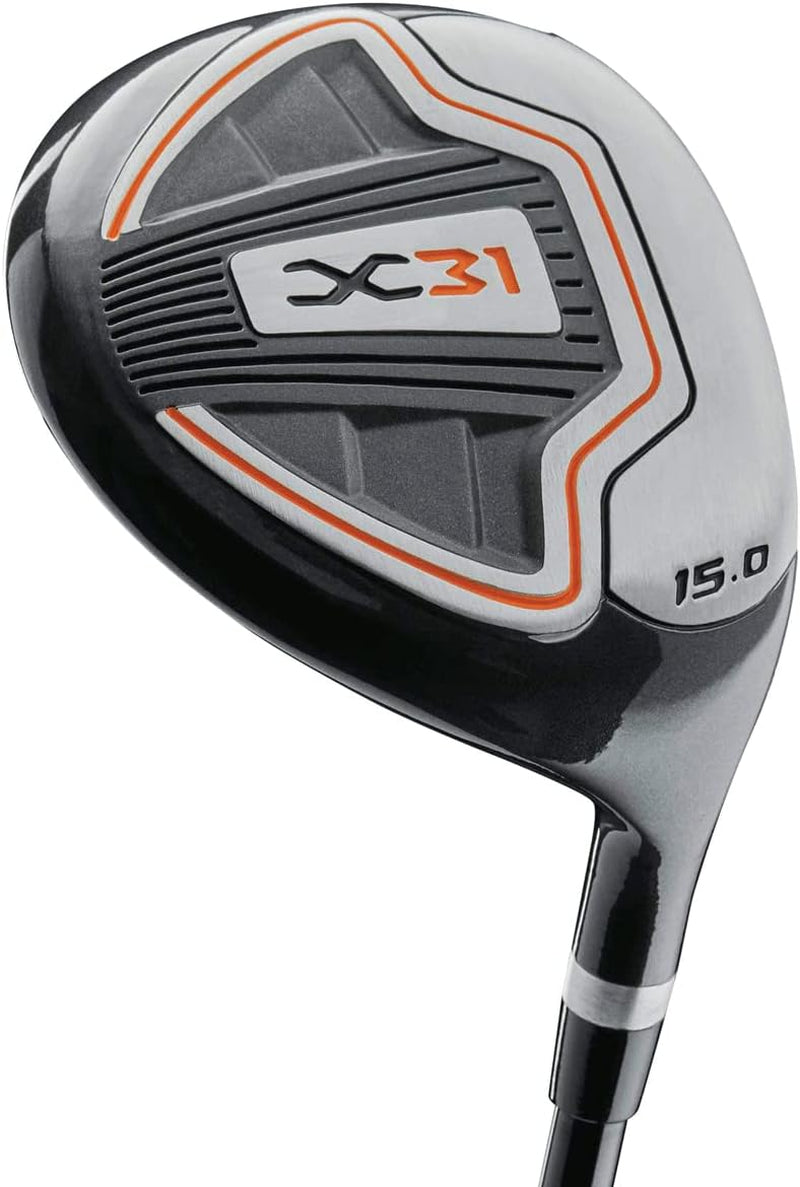 Golf 2019 Mens X31 Complete Steel Shaft Package Set Stand Bag - RH Steel Stand Bag Black/Grey/Orange