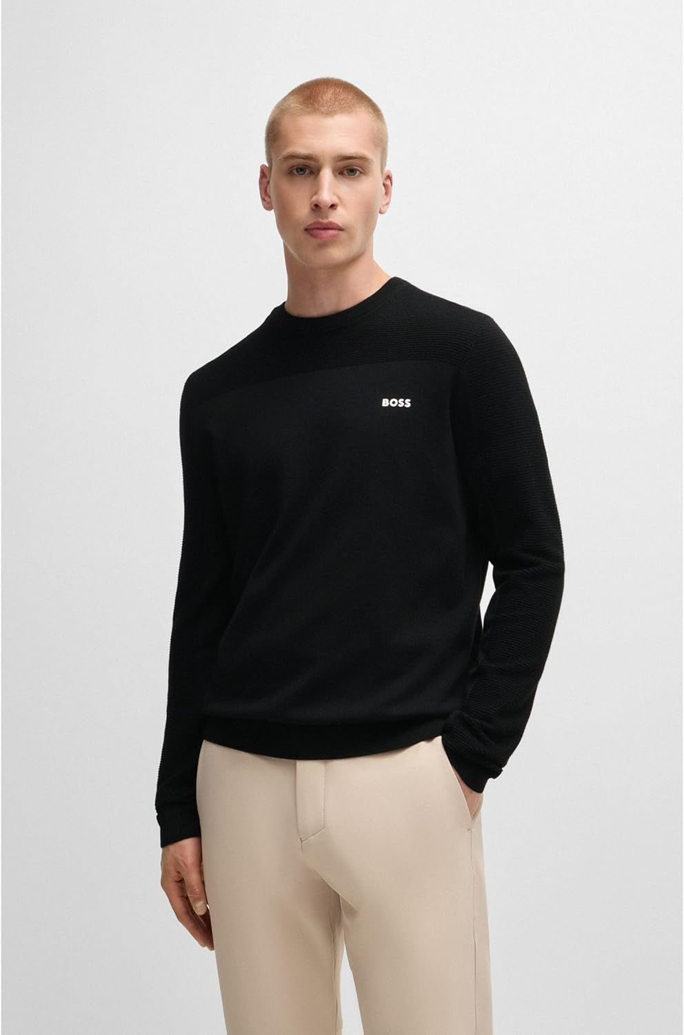 Mens Momentum-X CN Branded Crew-Neck Sweater in Dry-Flex Fabric