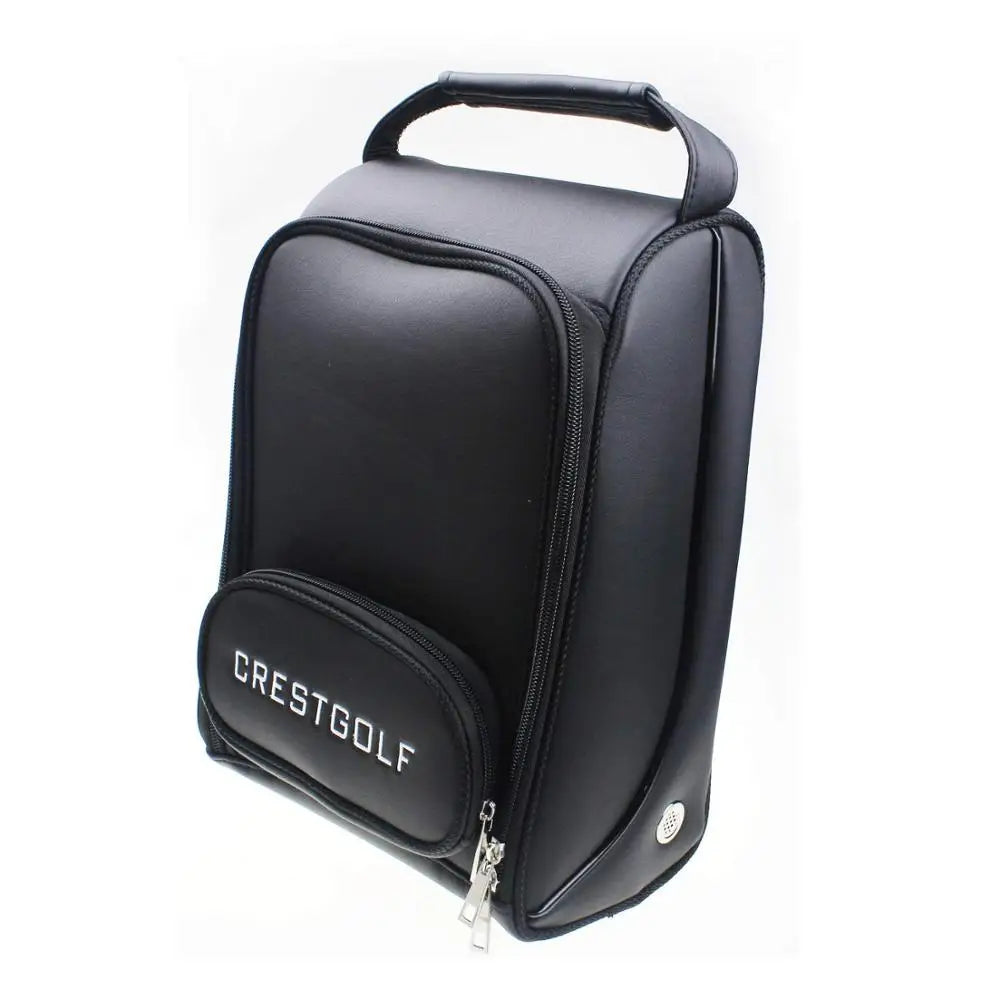 Women and Men'S Golf Shoes Bag PU Leather Portable Golf Sports Shoes Bag