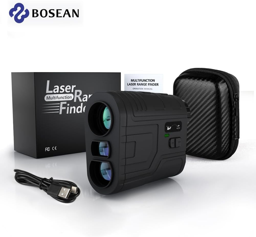Golf Rangefinder Laser Rangefinder for Golf & Hunting with Slope Switch, Flag Pole Locking Slope Rechargeble Range Finder Golf