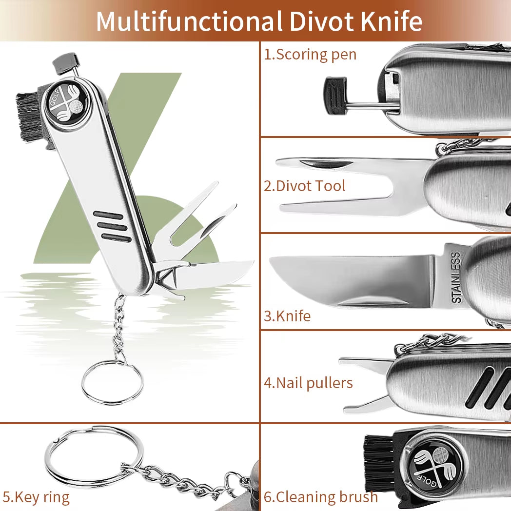 Golf Accessories Set with Hi-End Case, Golf Balls, Rangefinder, Golf Tees, Brush, Scorer,Golf Gifts for Men and Women