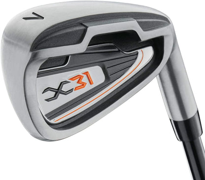 Golf 2019 Mens X31 Complete Steel Shaft Package Set Stand Bag - RH Steel Stand Bag Black/Grey/Orange