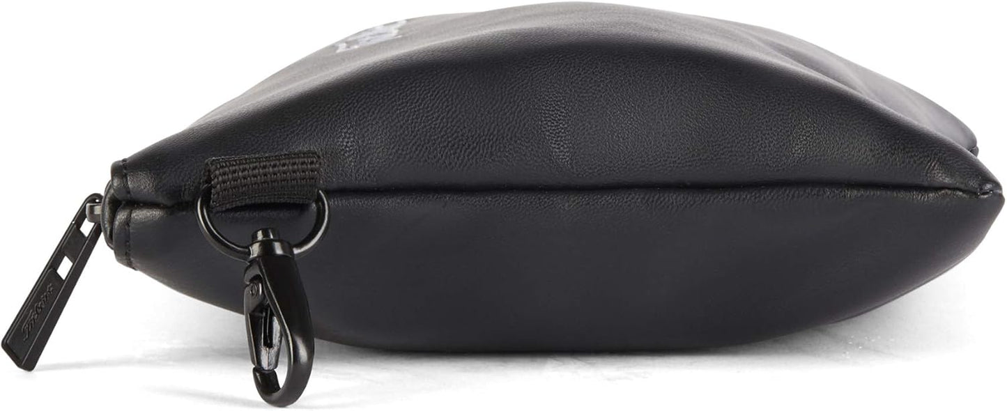 Classic Zippered Pouch, Black, One Size