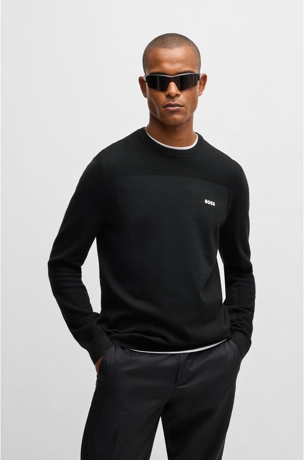Mens Momentum-X CN Branded Crew-Neck Sweater in Dry-Flex Fabric