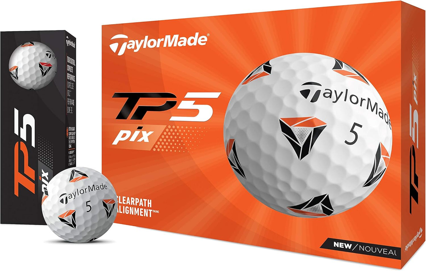 TM21 TP5 Pix Golf Balls 12 Ball Pack White