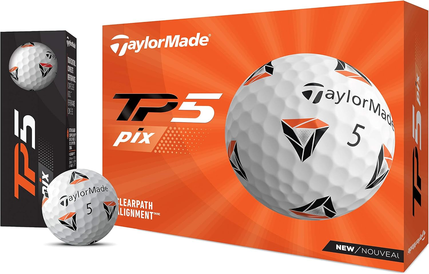 TM21 TP5 Pix Golf Balls 12 Ball Pack White