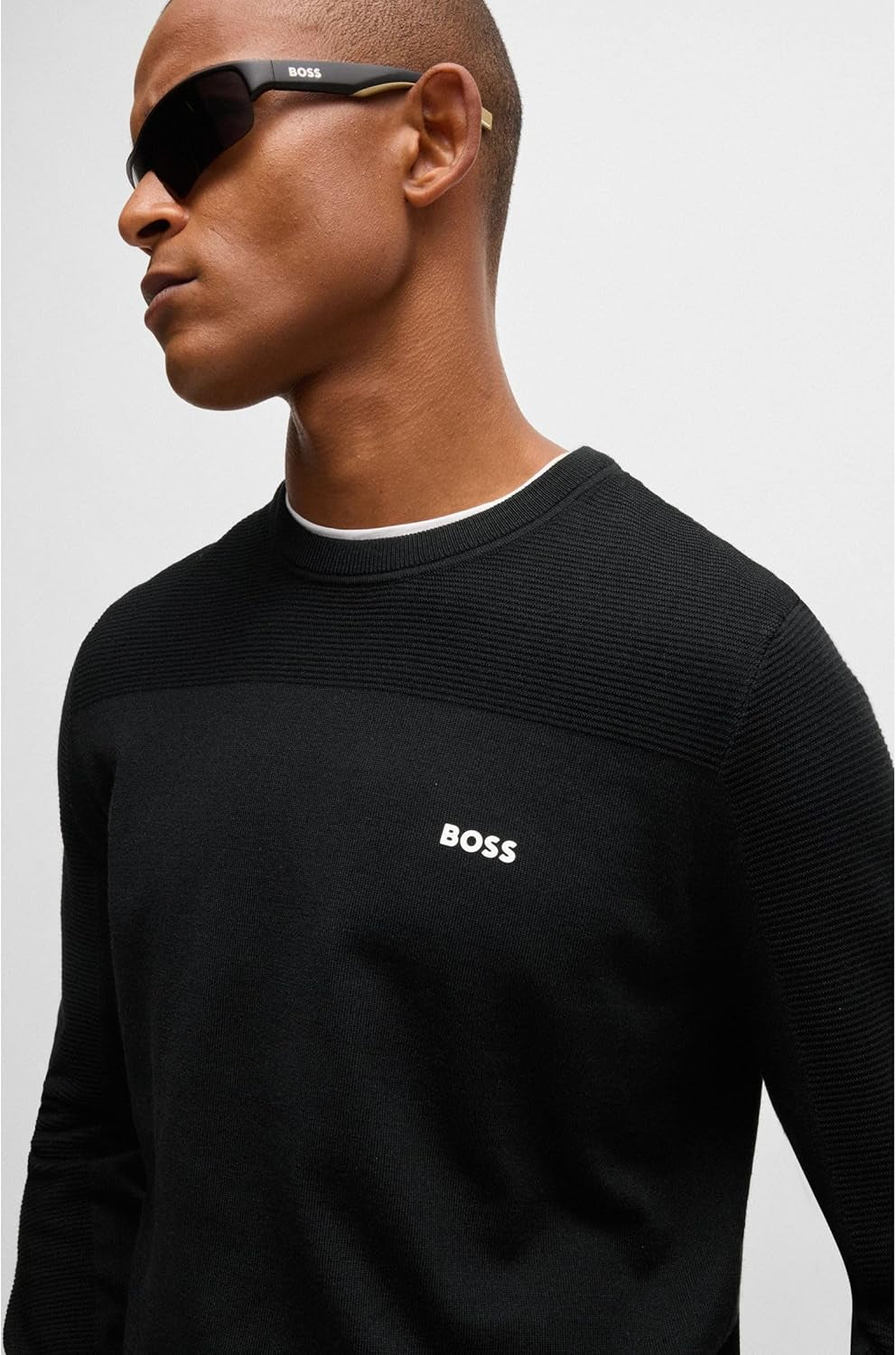 Mens Momentum-X CN Branded Crew-Neck Sweater in Dry-Flex Fabric