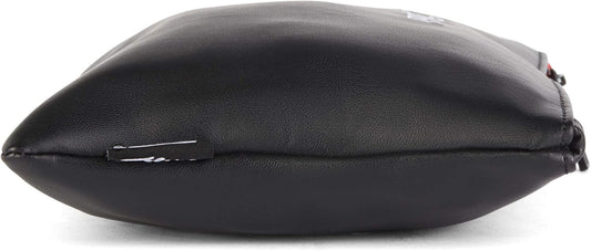 Classic Zippered Pouch, Black, One Size
