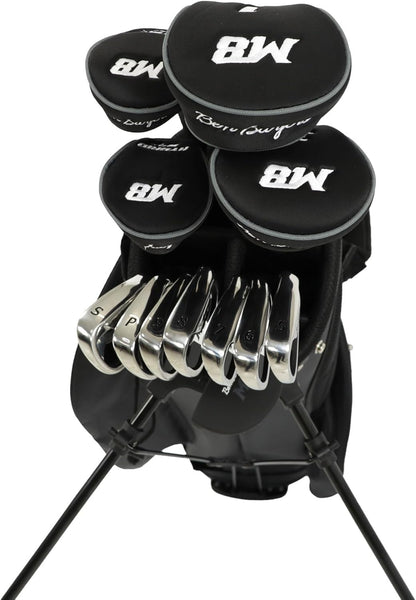 M8 13-Piece Golf Package Set | Complete Mens Set | Full 12 Clubs Graphite/Steel Shafts with Stand Bag | Driver, Woods, Hybrids, Irons, Wedges & Putter
