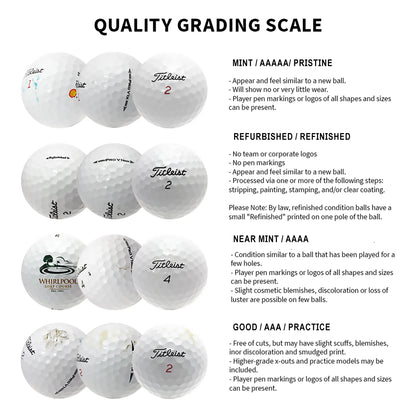 Reload Titleist Golf Golf Balls, Mint / 5A / AAAAA Quality, 100 Pack, White