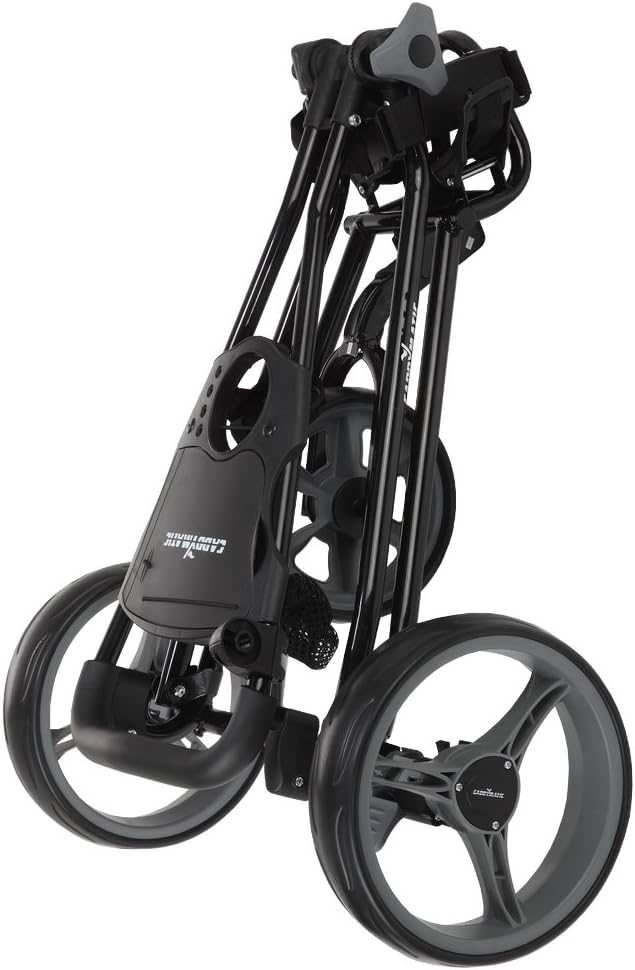Golf Continental 3 Wheel Folding Golf Push/Pull Cart Black