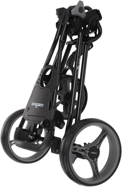 Golf Continental 3 Wheel Folding Golf Push/Pull Cart Black