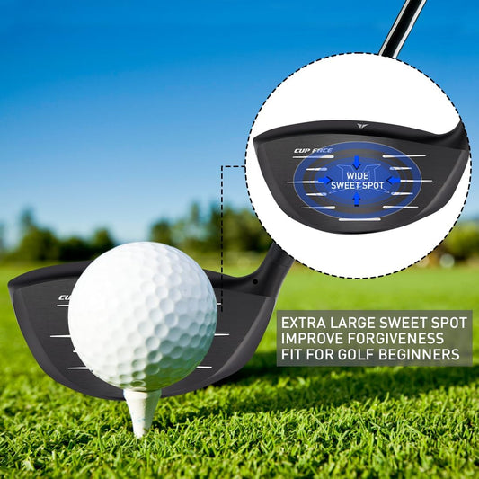 Titanium Golf Driver for Men 460CC Right Handed, Premium Cup Face Design Maximize Ball Distance