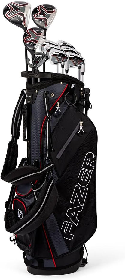 CTRX by American Golf, Golf Clubs Set with Stand Bag, Driver, Fairway Wood, Hybrid, Oversize Irons, Mallet Putter - All-Weather Grips, Dual Strap Carry Bag - for Beginners & Experienced Players