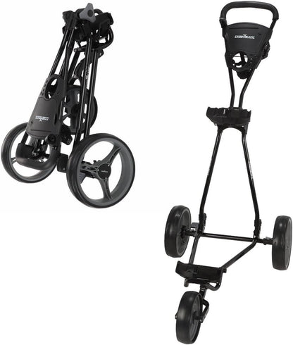 Golf Continental 3 Wheel Folding Golf Push/Pull Cart Black