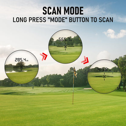 Golf Rangefinder Laser Rangefinder for Golf & Hunting with Slope Switch, Flag Pole Locking Slope Rechargeble Range Finder Golf