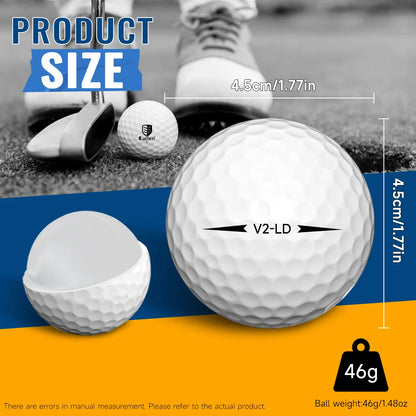 50Pcs 2-Layer Golf Balls - 332 Dimple, Max Distance, Spin Control, Durable, Precision - for Golf Training & Play