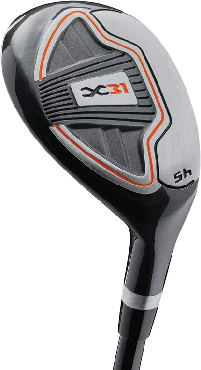 Golf 2019 Mens X31 Complete Steel Shaft Package Set Stand Bag - RH Steel Stand Bag Black/Grey/Orange