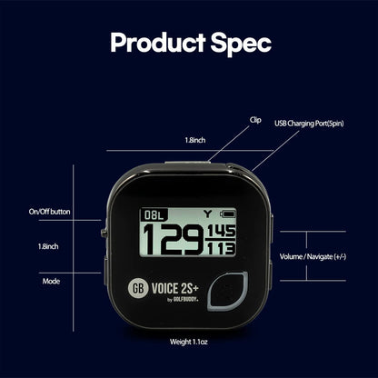 Voice 2 GPS Golf Buddy New, Black