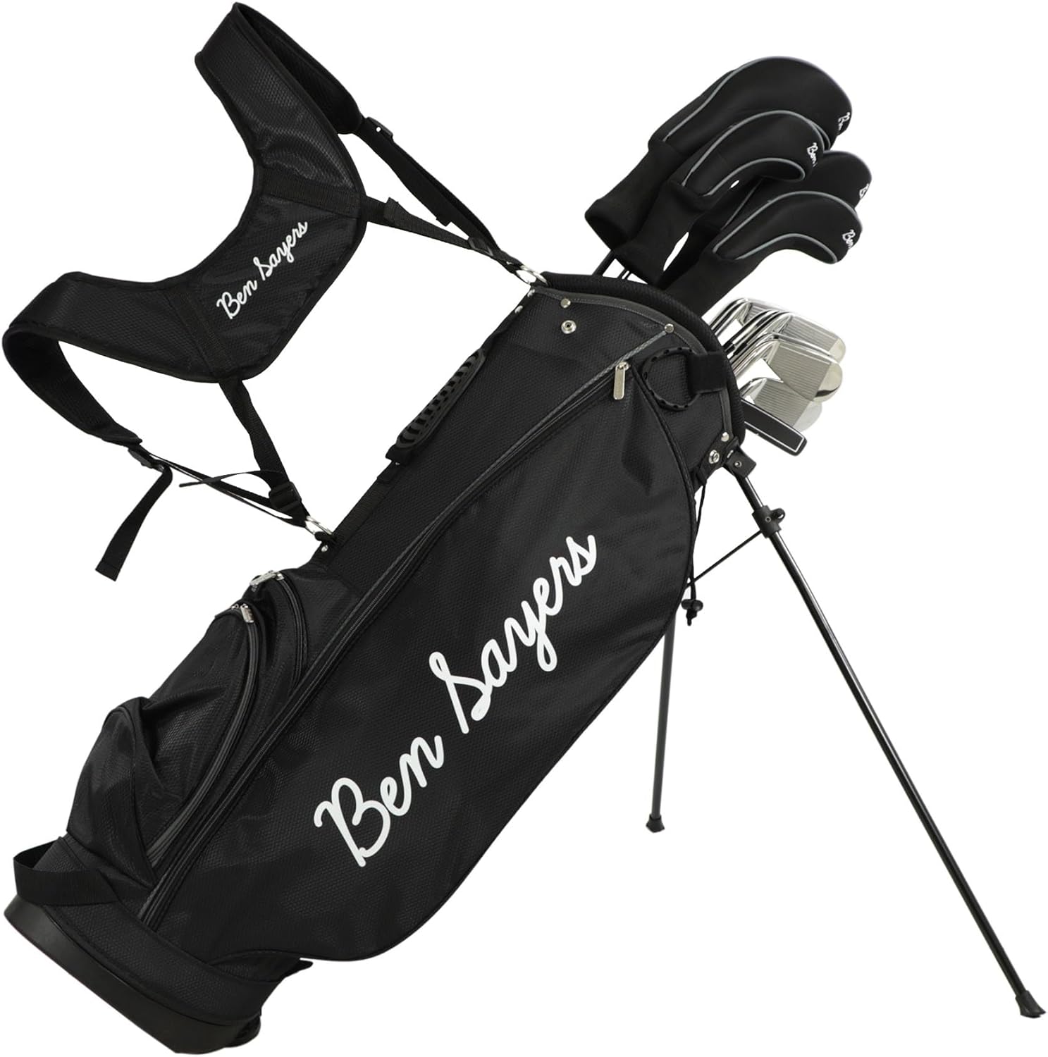 M8 13-Piece Golf Package Set | Complete Mens Set | Full 12 Clubs Graphite/Steel Shafts with Stand Bag | Driver, Woods, Hybrids, Irons, Wedges & Putter
