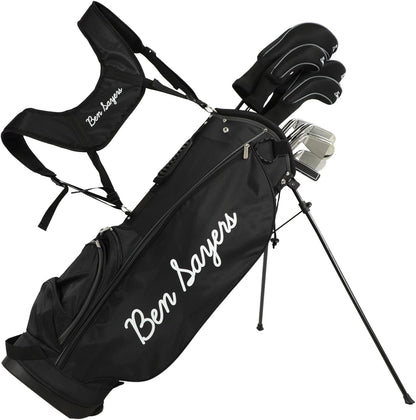 M8 13-Piece Golf Package Set | Complete Mens Set | Full 12 Clubs Graphite/Steel Shafts with Stand Bag | Driver, Woods, Hybrids, Irons, Wedges & Putter