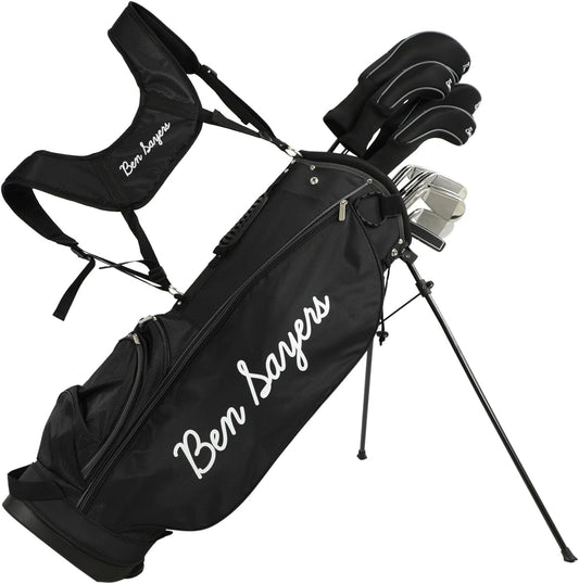 M8 13-Piece Golf Package Set | Complete Mens Set | Full 12 Clubs Graphite/Steel Shafts with Stand Bag | Driver, Woods, Hybrids, Irons, Wedges & Putter