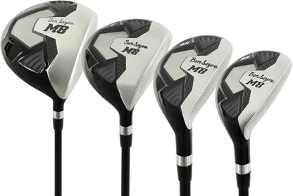 M8 13-Piece Golf Package Set | Complete Mens Set | Full 12 Clubs Graphite/Steel Shafts with Stand Bag | Driver, Woods, Hybrids, Irons, Wedges & Putter