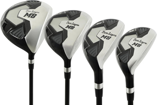 M8 13-Piece Golf Package Set | Complete Mens Set | Full 12 Clubs Graphite/Steel Shafts with Stand Bag | Driver, Woods, Hybrids, Irons, Wedges & Putter