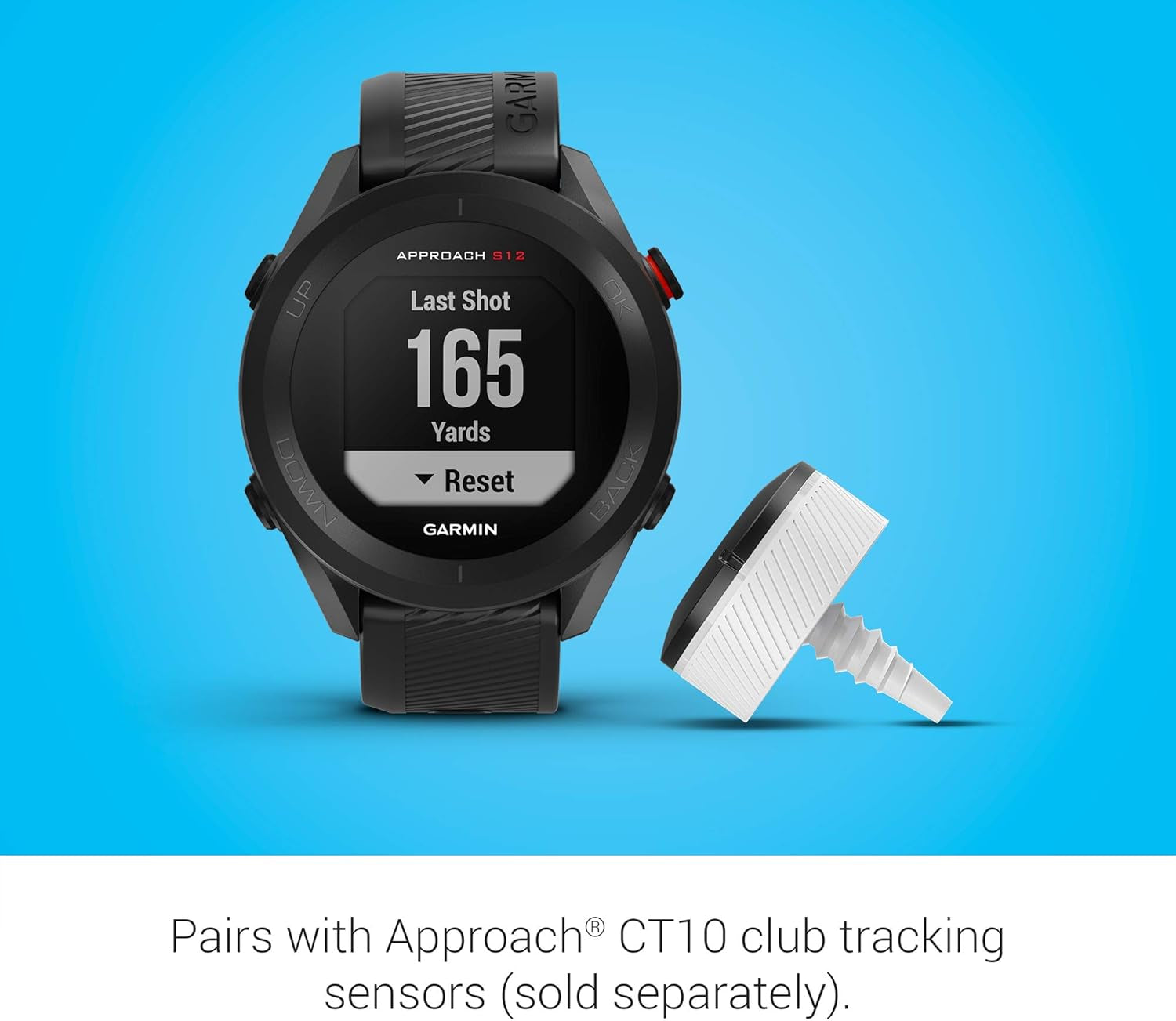 Approach S12, Easy-To-Use GPS Golf Watch, 42K+ Preloaded Courses, Black, 010-02472-00