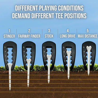 Adjustable Golf Tee Height Tool Precision Tee Height Setter for Consistent Swings, Durable Design, Easy-To-Use Golf Training Aid