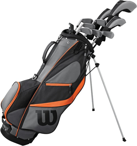 Golf 2019 Mens X31 Complete Steel Shaft Package Set Stand Bag - RH Steel Stand Bag Black/Grey/Orange