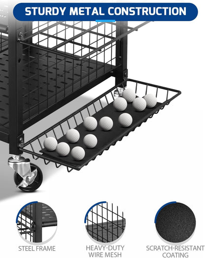 Golf Storage Garage Organizer, Golf Bag Storage Stand and Other Golfing Equipment Rack, Extra Storage Rack for Golf Clubs