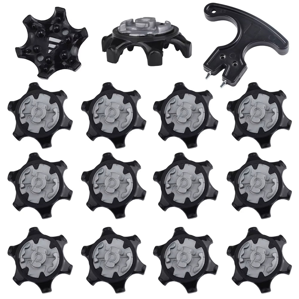 14Pcs Golf Spikes Pins Turn Fast Twist Golf Shoe Spikes Durable Replacement Set Ultra Thin Cleats Pins Fits Ping System Spike ﻿