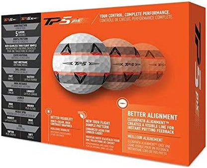 TM21 TP5 Pix Golf Balls 12 Ball Pack White