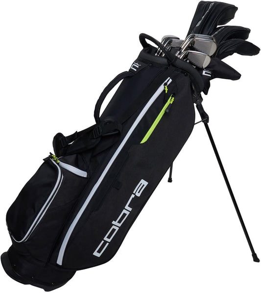 Fly XL Steel Golf Package Set - Complete Golf Set with Stand Bag - Driver - Fairway Wood - Hybrid - Iron Set - Putter