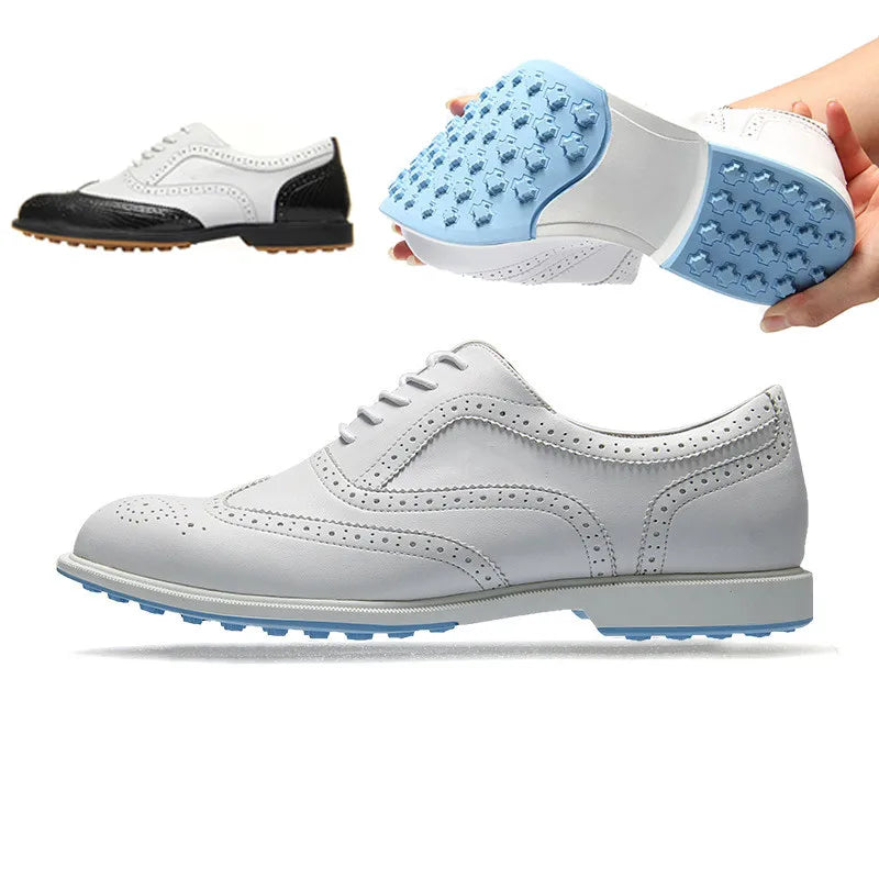 Golf Shoes Men Unisex Golf Shoes for Women Waterproof Breathable Non-Slip Shoes Men'S Sports Sneaker Zapatos Golf Hombre Leather