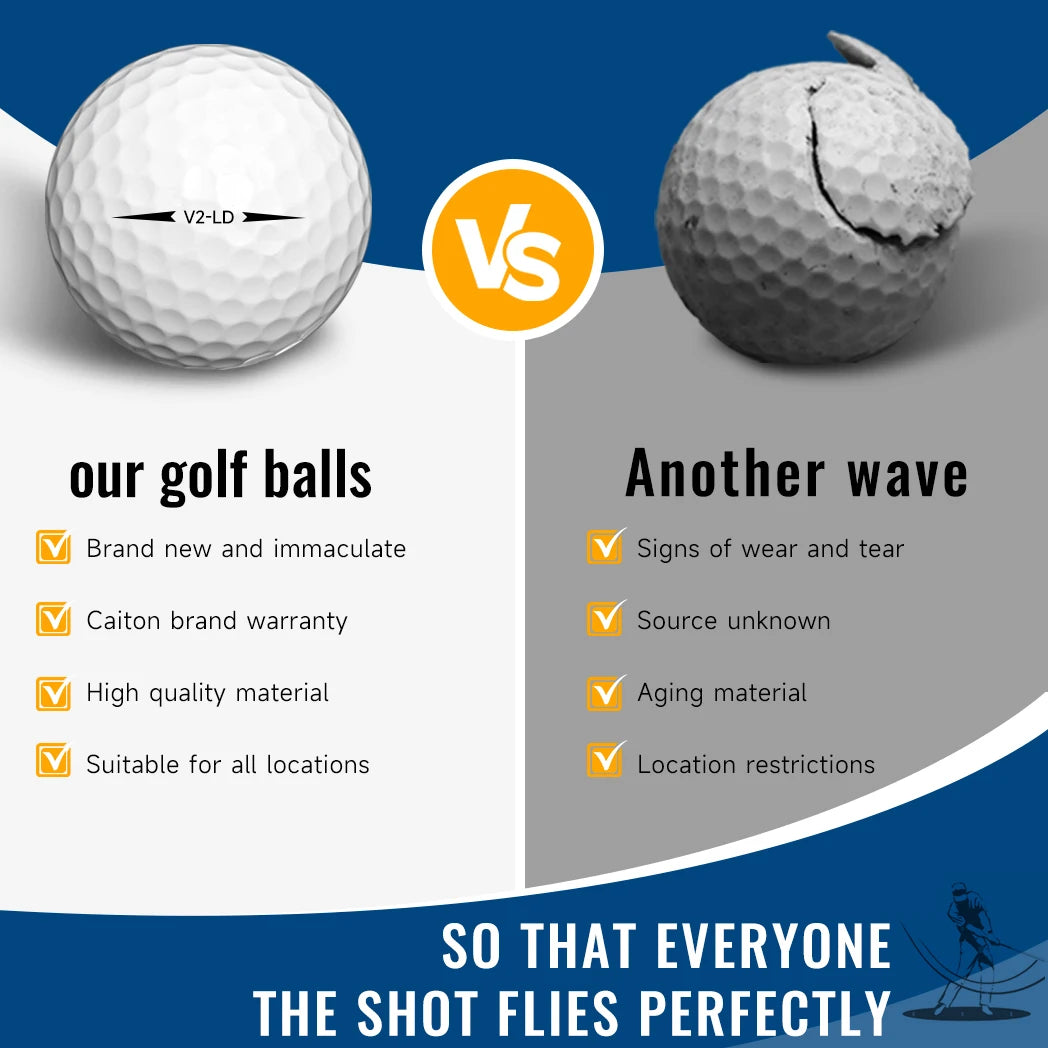 50Pcs 2-Layer Golf Balls - 332 Dimple, Max Distance, Spin Control, Durable, Precision - for Golf Training & Play